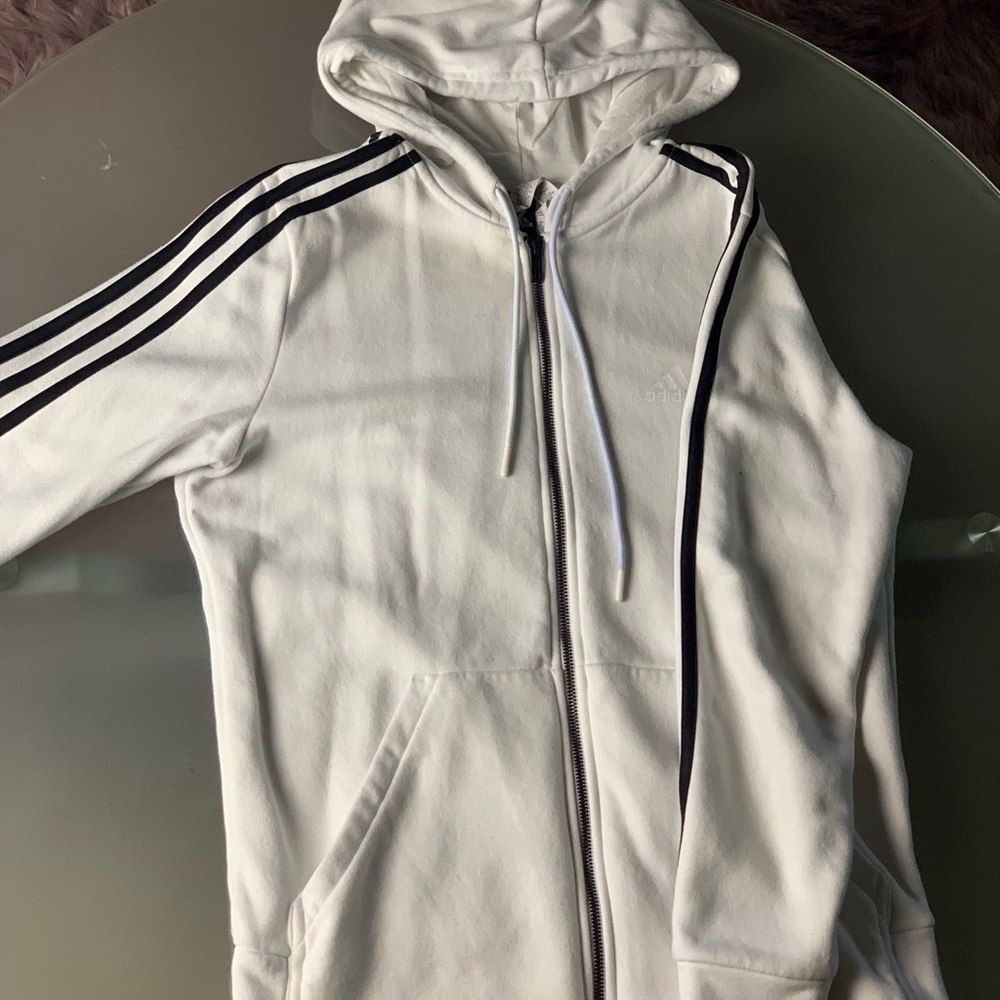 Adidas zip up men’s hoodie size M.